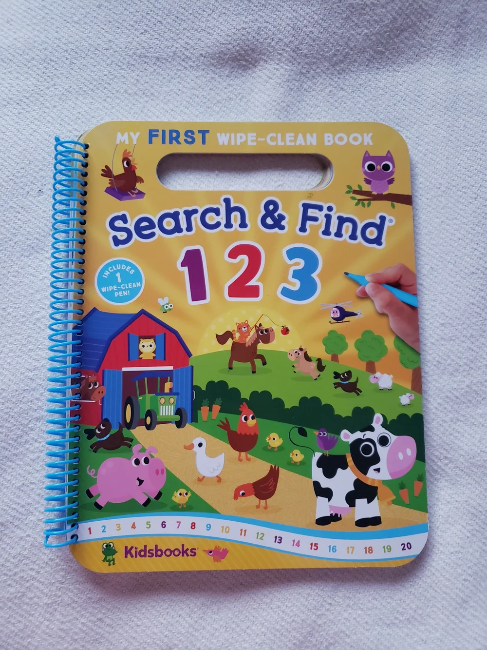 Search & Find 123 Wipe-Clean Book - Yellow